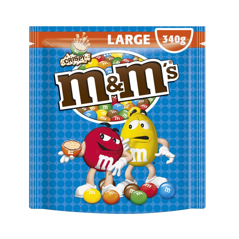 M&M Crispy 340gm Pouch