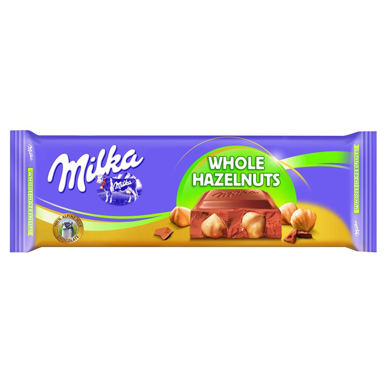 Milka Milk Choco W Whole Nuts Bar 270Gm